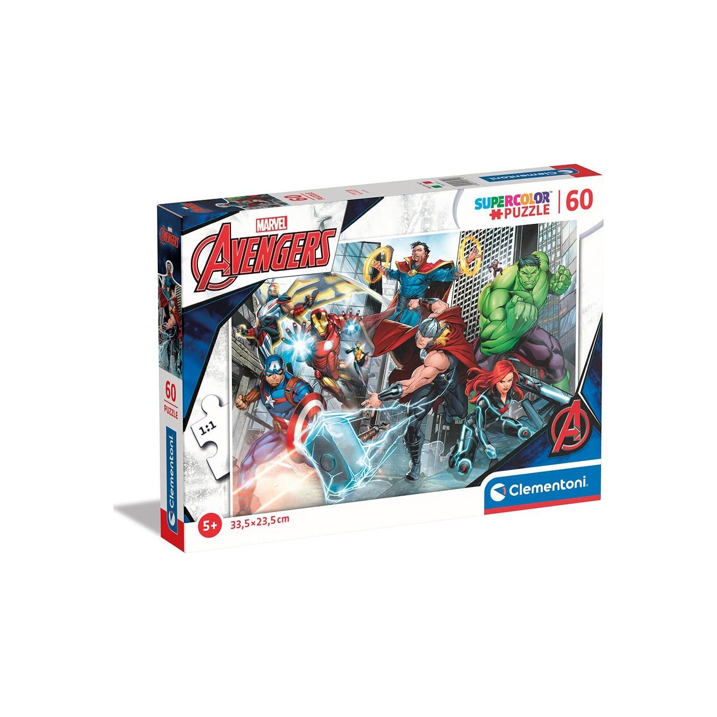 Clementoni Supercolor Marvel Avengers-60 Pieces-Jigsaw Puzzle For Kids ...