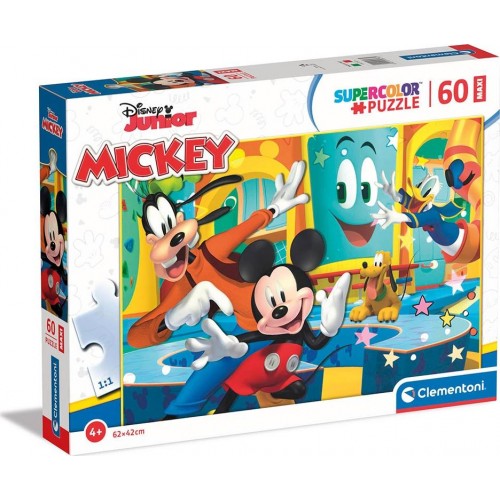 Clementoni Disney Mickey Supercolor Mickey-60 Maxi Pieces-Jigsaw Puzzle 1200-26473 8005125264735