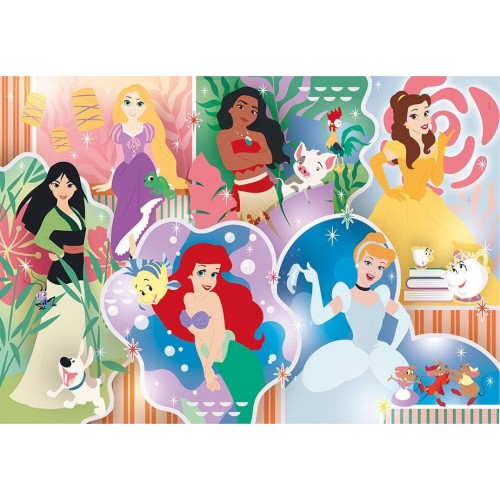 Clementoni Disney Princess Supercolor Princess-24 Maxi Pieces-Jigsaw Πριγκίπισσες 1200-24232 8005125242320