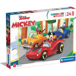 Clementoni Disney Mickey Supercolor Mickey-24 Maxi Pieces-Jigsaw Puzzle 1200-24229 8005125242290