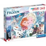 Clementoni Frozen 2 Supercolor Disney 2-24 Maxi Pieces-Jigsaw Puzzle For Kids Age 3, Multicolor, Medium 1200-24224 8005125242245