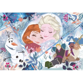 Clementoni Frozen 2 Supercolor Disney 2-24 Maxi Pieces-Jigsaw Puzzle For Kids Age 3, Multicolor, Medium 1200-24224 8005125242245