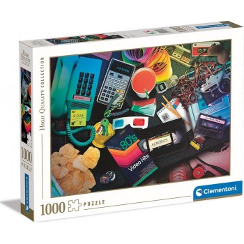 Clementoni Collection 80S Nostalgia 1000 Pieces, Made In Italy, Jigsaw Puzzle For Adults, Multicolor, Medium 1220-39649 80051253