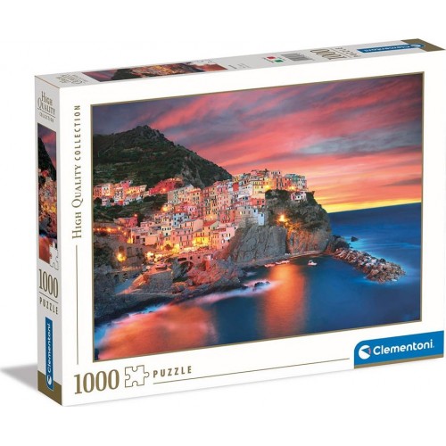 Clementoni Collection-Manarola-1000 Made 1000 Pieces, City Puzzles, Italy Landscapes, Fun For Adults, Multicolour, Medium 1220-3