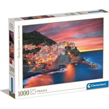 Clementoni Collection-Manarola-1000 Made 1000 Pieces, City Puzzles, Italy Landscapes 1220-39647 8005125396474
