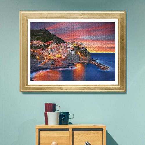 Clementoni Collection-Manarola-1000 Made 1000 Pieces, City Puzzles, Italy Landscapes, Fun For Adults, Multicolour, Medium 1220-3
