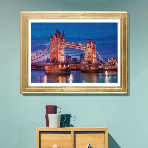 Clementoni Collection-Tower Bridge At Night-1000 Made In Italy, 1000 Pieces, Landscapes, City, London Puzzles, Adult Entertainme