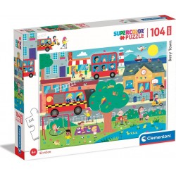 Clementoni Supercolor Busy Town-104 Maxi Pieces-Jigsaw Puzzle 1210-23766 8005125237661