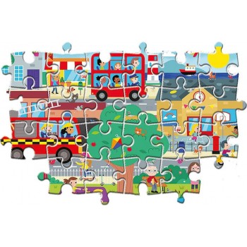Clementoni Supercolor Busy Town-104 Maxi Pieces-Jigsaw Puzzle 1210-23766 8005125237661