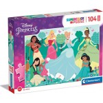 Clementoni Disney Princess Supercolor Princess-104 Maxi Pieces-Jigsaw Puzzle 1210-23767 8005125237678