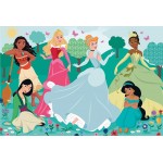 Clementoni Disney Princess Supercolor Princess-104 Maxi Pieces-Jigsaw Puzzle For Kids Age 4, Multicolor, Medium 1210-23767 80051