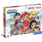 Clementoni Supercolor Dc Comics Super Friends-104 Maxi Pieces-Jigsaw Puzzle For Kids Age 4, Multicoloured 1210-25720 80051252572