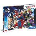Clementoni Supercolor Dc Comics Justice League-104 Pieces-Jigsaw Puzzle 1210-25722 8005125257225
