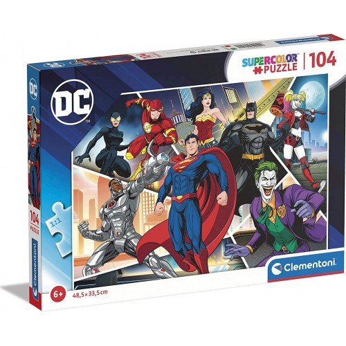 Clementoni Supercolor Dc Comics Justice League-104 Pieces-Jigsaw Puzzle 1210-25722 8005125257225