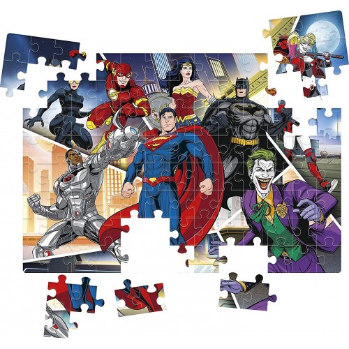 Clementoni Supercolor Dc Comics Justice League-104 Pieces-Jigsaw Puzzle 1210-25722 8005125257225