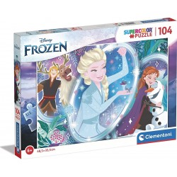 Clementoni Frozen 2 Supercolor Disney 2-104 Pieces-Jigsaw Puzzle For Kids Age 6, Multicolor, Medium 1210-25737 8005125257379