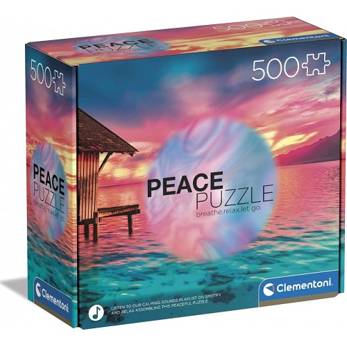 Clementoni Peace Living The Present 500 Pieces, Made In Italy, Jigsaw Puzzle For Adults, Multicolor, Medium 1220-35120 800512535