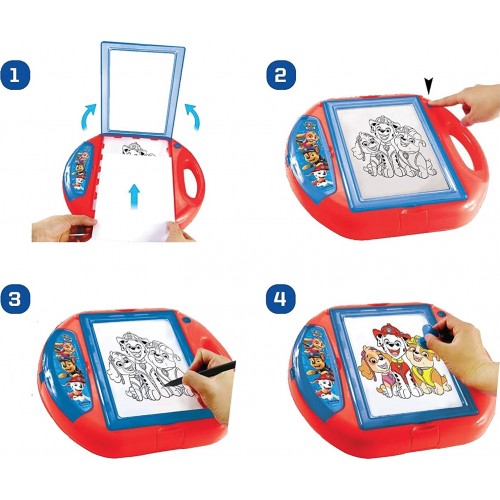 Lexibook Paw Patrol Drawing Projector, 4 Tampons, 10 Templates, Lighting Screen, 1 Pen Included 25.CR310PA 3380743090689