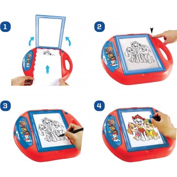 Lexibook Paw Patrol Drawing Projector, 4 Tampons, 10 Templates, Lighting Screen, 1 Pen Included 25.CR310PA 3380743090689
