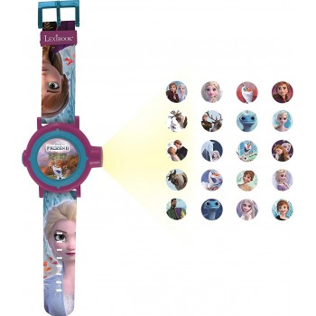 Lexibook Frozen 2 Adjustable Projection Watch Digital Screen – 20 Images Of Elsa, Anna And Olaf-For Children 25.DMW050FZ 3380743