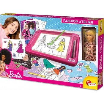 Lisciani Barbie Fashion Workshop With Doll Included - Creative Game For Girls Aged 4 Years 88645 8008324088645