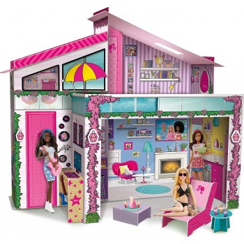 Lisciani Barbie Dream House Holiday Malibu Ονειρεμένη Βίλα Διακοπών με Κούκλα 76932 8008324076932