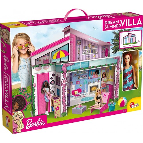Lisciani Barbie Dream House Holiday Malibu Ονειρεμένη Βίλα Διακοπών με Κούκλα 76932 8008324076932