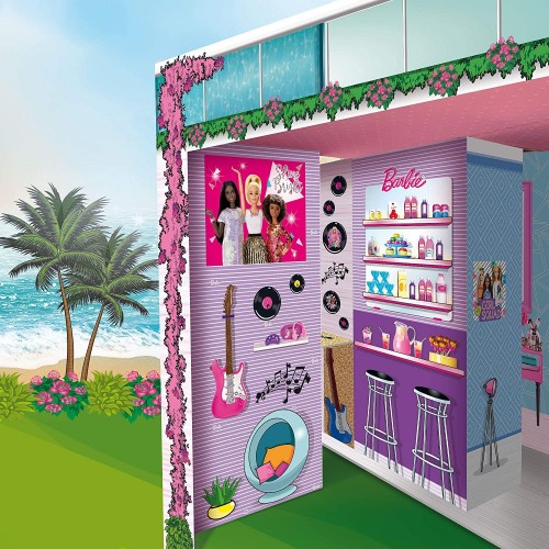 Lisciani Barbie Dream House Holiday Malibu Ονειρεμένη Βίλα Διακοπών με Κούκλα 76932 8008324076932