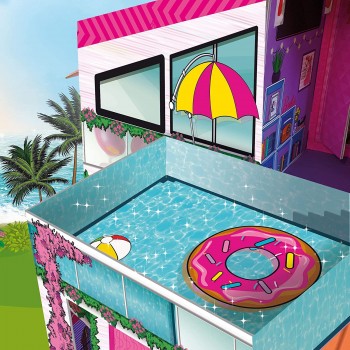 Lisciani Barbie Dream House Holiday Malibu Ονειρεμένη Βίλα Διακοπών με Κούκλα 76932 8008324076932