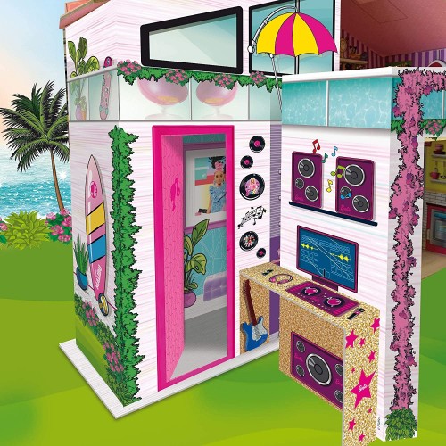 Lisciani Barbie Dream House Holiday Malibu Ονειρεμένη Βίλα Διακοπών με Κούκλα 76932 8008324076932