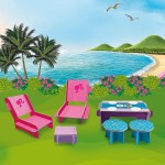 Lisciani Barbie Dream House Pretend Play Doll House Two Storey Holiday Villa, Arrange Furniture And Decorate Malibu House With D