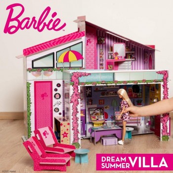 Lisciani Barbie Dream House Holiday Malibu Ονειρεμένη Βίλα Διακοπών με Κούκλα 76932 8008324076932