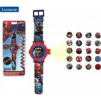 Lexibook Spider-Man Ρυθμιζόμενο Ψηφιακό Ρολόι Χειρός Προβολέας 20 Εικόνες Του Spider-Man 25.DMW050SP 3380743085807