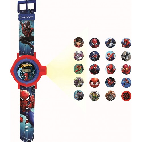 Lexibook Adjustable Projection Watch Digital Screen – 20 Images Of Spider-Man And His Friends 25.DMW050SP 3380743085807