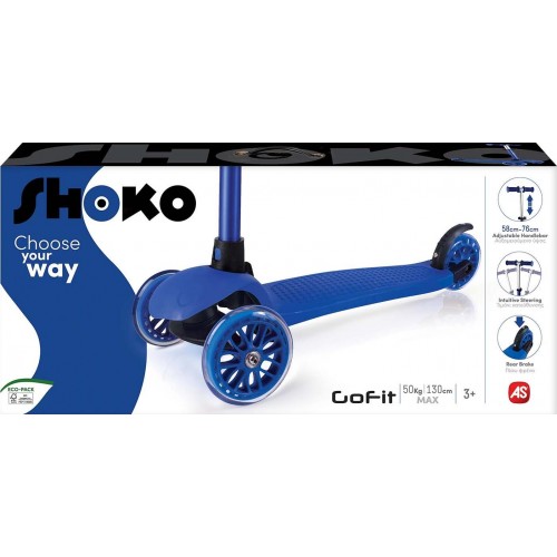 As company Shoko Kids Scooter Go Fit With 3 Wheels Blue Color For Ages 3+ 5004-50514 5203068505141