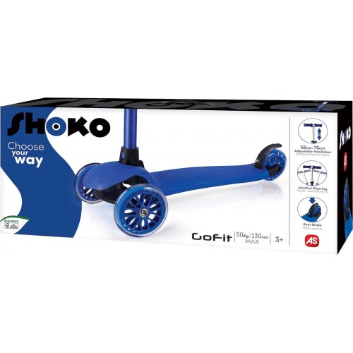 As company Shoko Kids Scooter Go Fit With 3 Wheels Blue Color For Ages 3+ 5004-50514 5203068505141