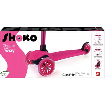As company Shoko Kids Scooter Go Fit With 3 Wheels Pink Color For Ages 3+ 5004-50515 5203068505158