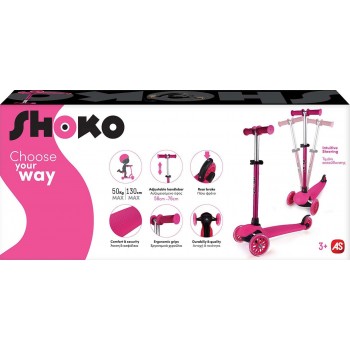 As company Shoko Kids Scooter Go Fit With 3 Wheels Pink Color For Ages 3+ 5004-50515 5203068505158