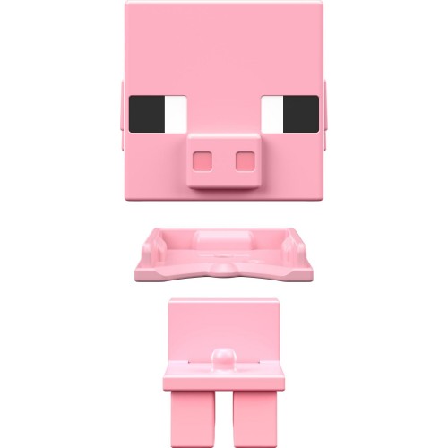 Mattel Minecraft - MOB Head Mini Figures Pig Μινι Φιγουρες HDV64 / HDV77 194735032600