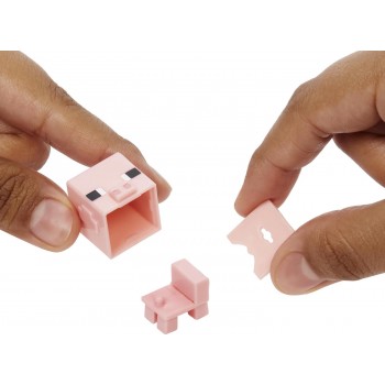 Mattel Minecraft - MOB Head Mini Figures Pig HDV64 / HDV77 194735032600