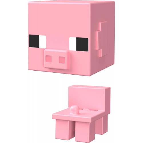 Mattel Minecraft - MOB Head Mini Figures Pig Μινι Φιγουρες HDV64 / HDV77 194735032600