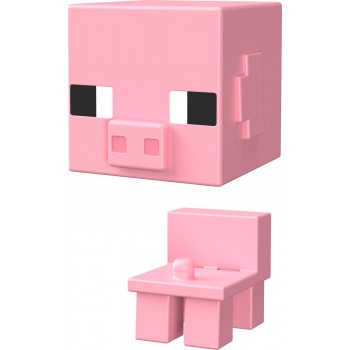 Mattel Minecraft - MOB Head Mini Figures Pig HDV64 / HDV77 194735032600