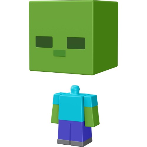 Mattel Minecraft - Mob Head Μινι Φιγουρες Zombie HDV64 / HDV78 194735032501