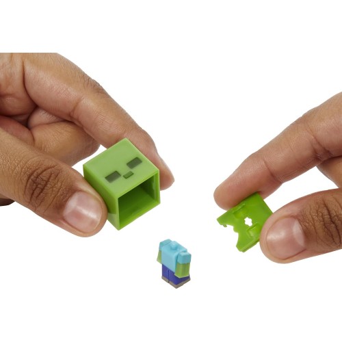 Mattel Minecraft - Mob Head Μινι Φιγουρες Zombie HDV64 / HDV78 194735032501