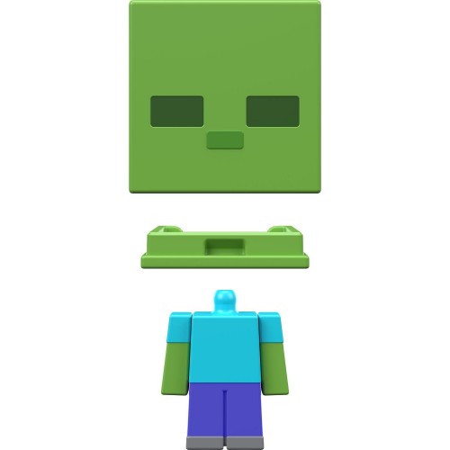 Mattel Minecraft - Mob Head Μινι Φιγουρες Zombie HDV64 / HDV78 194735032501