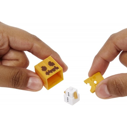 Mattel Minecraft - MOB Head Mini Figures  Snow Golem HDV64 / HDV81 194735032549