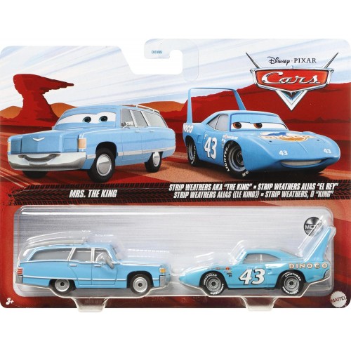 Mattel Cars Αυτοκινητακια - Σετ Των 2 Mrs. The King & Strip Weathers DXV99 / HFB78 194735036714