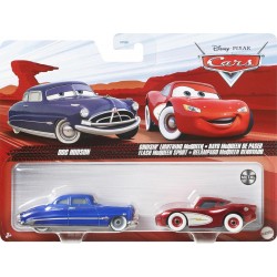 Mattel Cars Cars - SET OF 2 Doc Hudson & Cruisin Lightning Mcqueen DXV99 / HFB81 194735036677