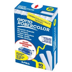 Giotto Robercolor Chalks 10Pcs - White In Blister 000536800 8000825538506