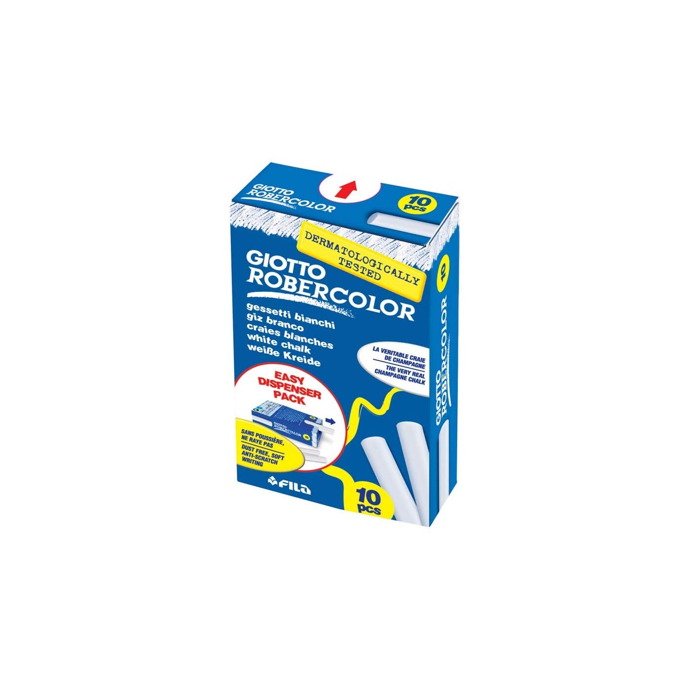 Giotto Robercolor Κιμωλίες 10Τμχ - White Σε Blister